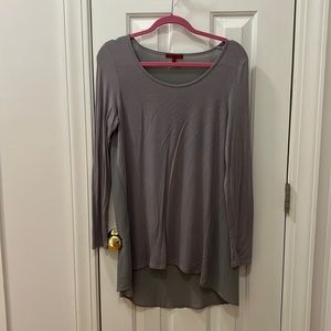 Grey Blouse Long Sleeve Red by BKE